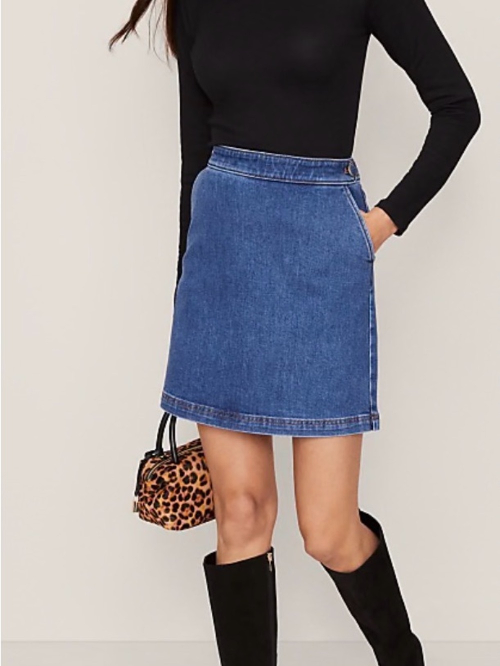 Ann Taylor Weekend Denim Mini Skirt